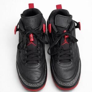 Jordan Spizike Low in Black / Infrared Red Size 7.5